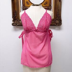 Pink Side Split Cami